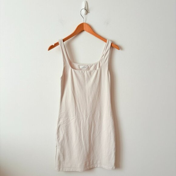 Aritzia Babaton Contour Squareneck Mini Dress White Cream Size Medium - Picture 2 of 5